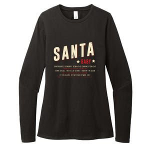 Santa Baby Christmas Song Lyrics Eartha Kitt Womens CVC Long Sleeve Shirt