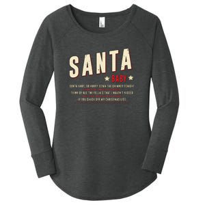 Santa Baby Christmas Song Lyrics Eartha Kitt Women's Perfect Tri Tunic Long Sleeve Shirt