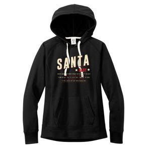 Santa Baby Christmas Song Lyrics Eartha Kitt Women's Fleece Hoodie