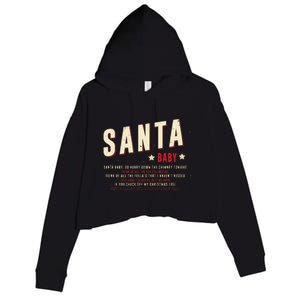 Santa Baby Christmas Song Lyrics Eartha Kitt Crop Fleece Hoodie