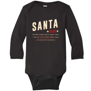 Santa Baby Christmas Song Lyrics Eartha Kitt Baby Long Sleeve Bodysuit