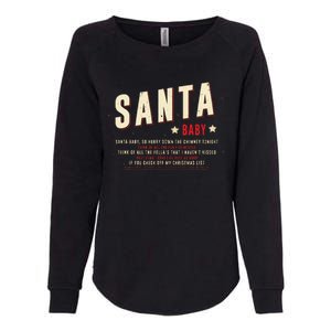 Santa Baby Christmas Song Lyrics Eartha Kitt Womens California Wash Sweatshirt