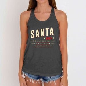 Santa Baby Christmas Song Lyrics Eartha Kitt Women's Knotted Racerback Tank