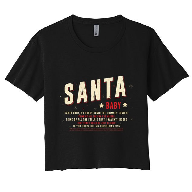 Santa Baby Christmas Song Lyrics Eartha Kitt Crop Top