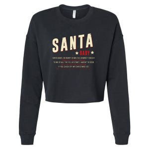 Santa Baby Christmas Song Lyrics Eartha Kitt Cropped Pullover Crew