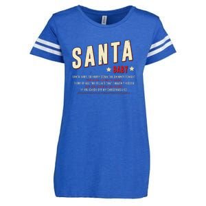 Santa Baby Christmas Song Lyrics Eartha Kitt Enza Ladies Jersey Football T-Shirt