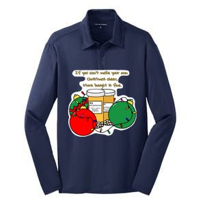 Store Bought Christmas Cheer Silk Touch Performance Long Sleeve Polo