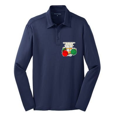 Store Bought Christmas Cheer Silk Touch Performance Long Sleeve Polo