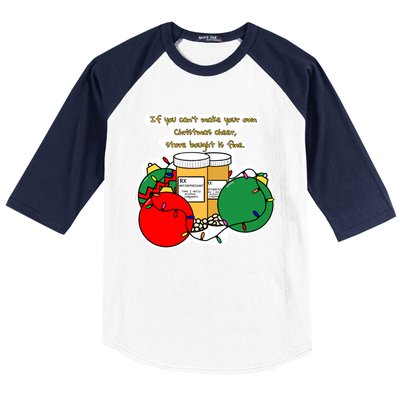 Store Bought Christmas Cheer Baseball Sleeve Shirt