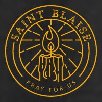 St Blaise Candle Catholic Saint 7 Panel Mesh Trucker Snapback Hat