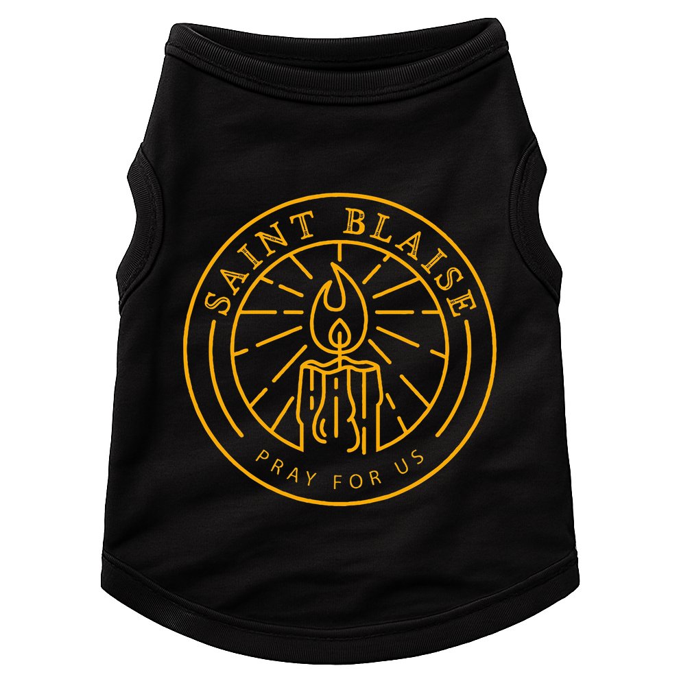 St Blaise Candle Catholic Saint Doggie Tank