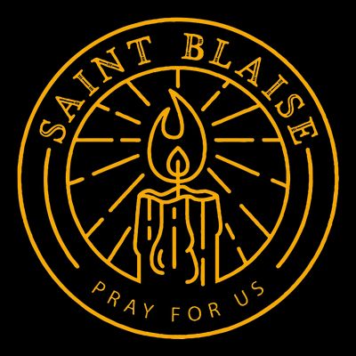 St Blaise Candle Catholic Saint T-Shirt
