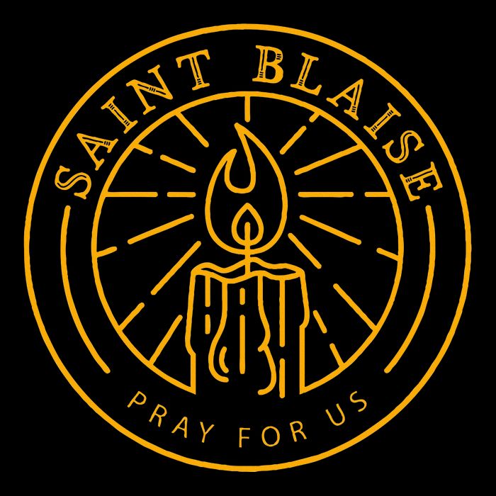 St Blaise Candle Catholic Saint Flat Bill Trucker Hat