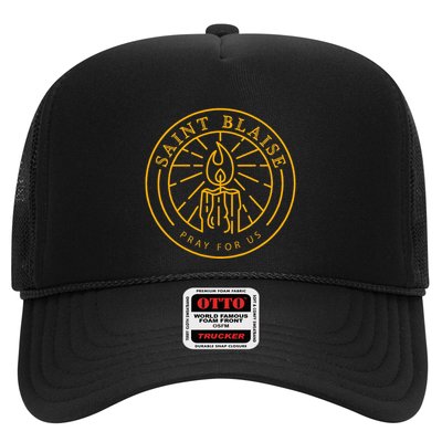 St Blaise Candle Catholic Saint Trucker Hat