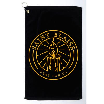 St Blaise Candle Catholic Saint Golf Towel