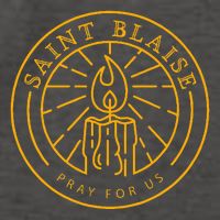 St Blaise Candle Catholic Saint Vector Backpack