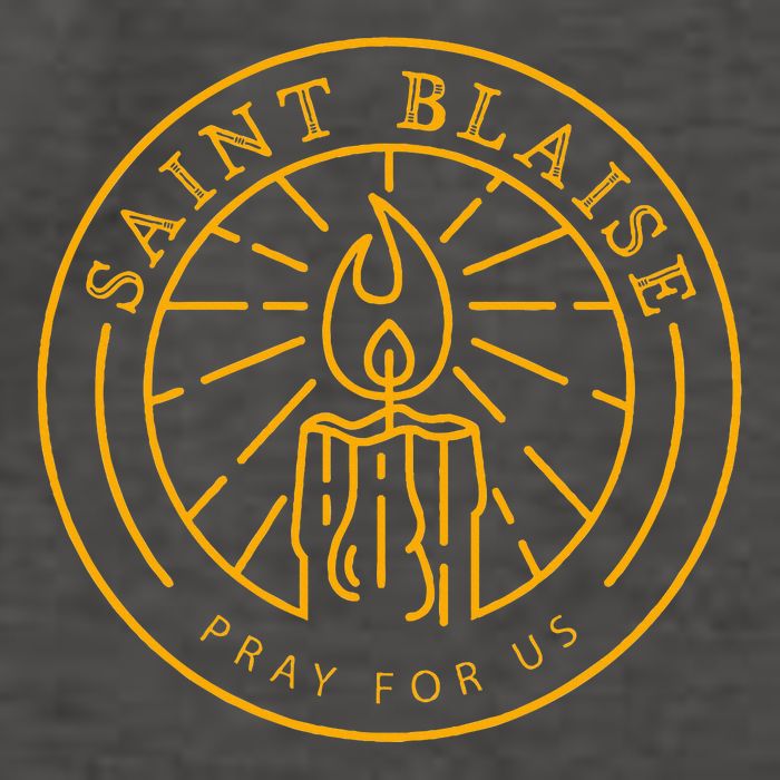 St Blaise Candle Catholic Saint Vector Backpack