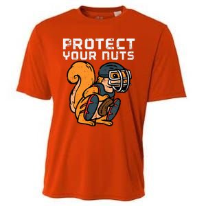 Squirrel Baseball Catcher Protect Your Nuts Cooling Performance Crew T-Shirt