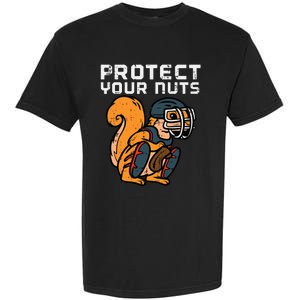 Squirrel Baseball Catcher Protect Your Nuts Garment-Dyed Heavyweight T-Shirt