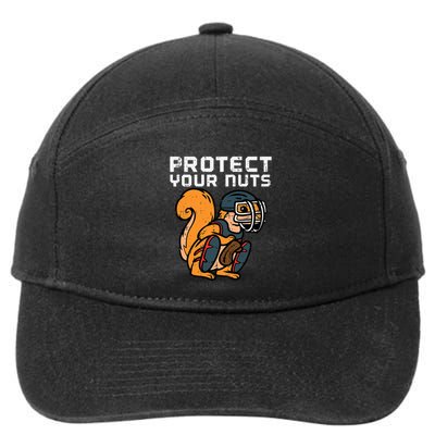 Squirrel Baseball Catcher Protect Your Nuts 7-Panel Snapback Hat