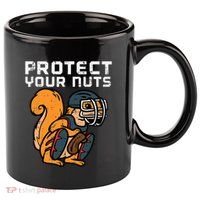 Squirrel Baseball Catcher Protect Your Nuts 11oz C Handle Ceramic Mug
