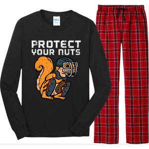 Squirrel Baseball Catcher Protect Your Nuts Long Sleeve Pajama Set