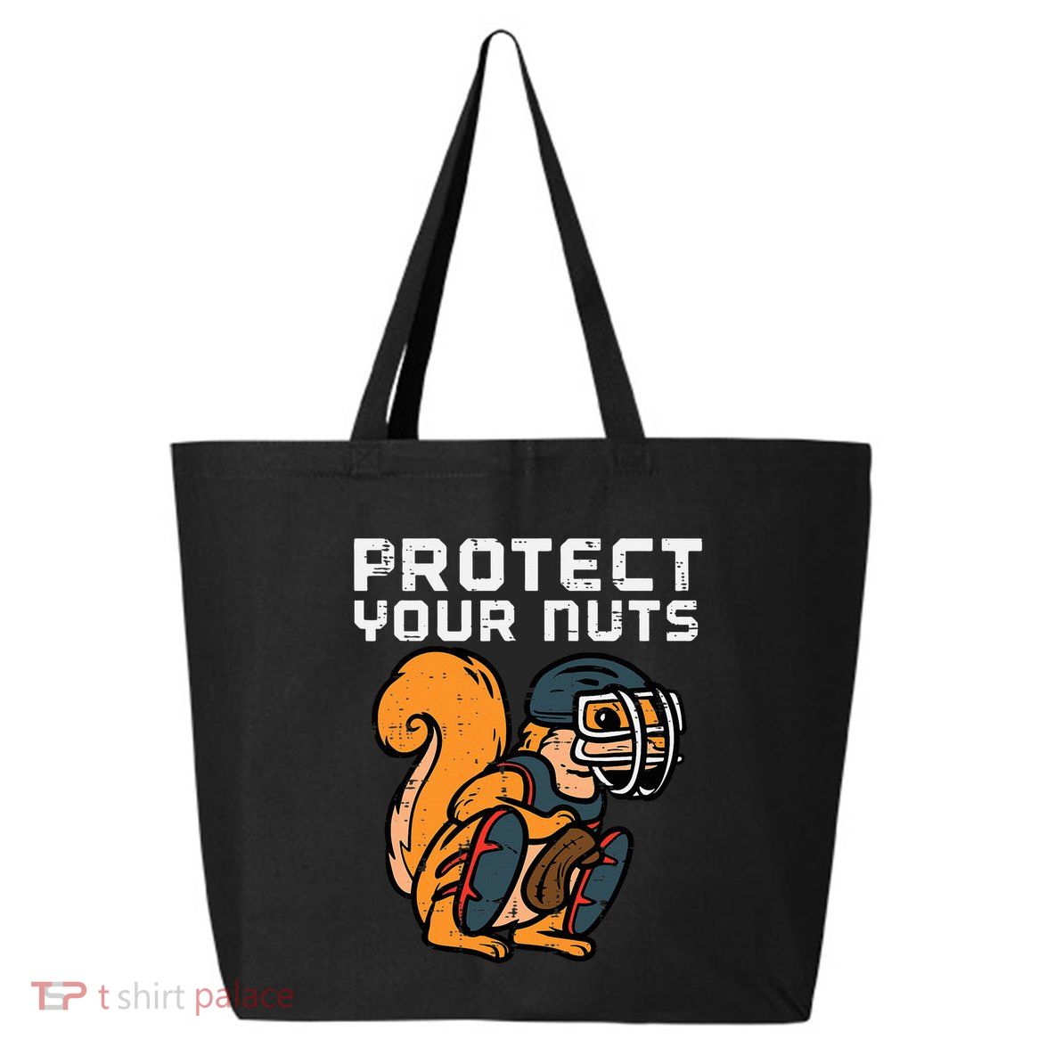 Squirrel Baseball Catcher Protect Your Nuts 25L Jumbo Tote