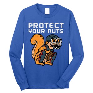 Squirrel Baseball Catcher Protect Your Nuts Long Sleeve Shirt