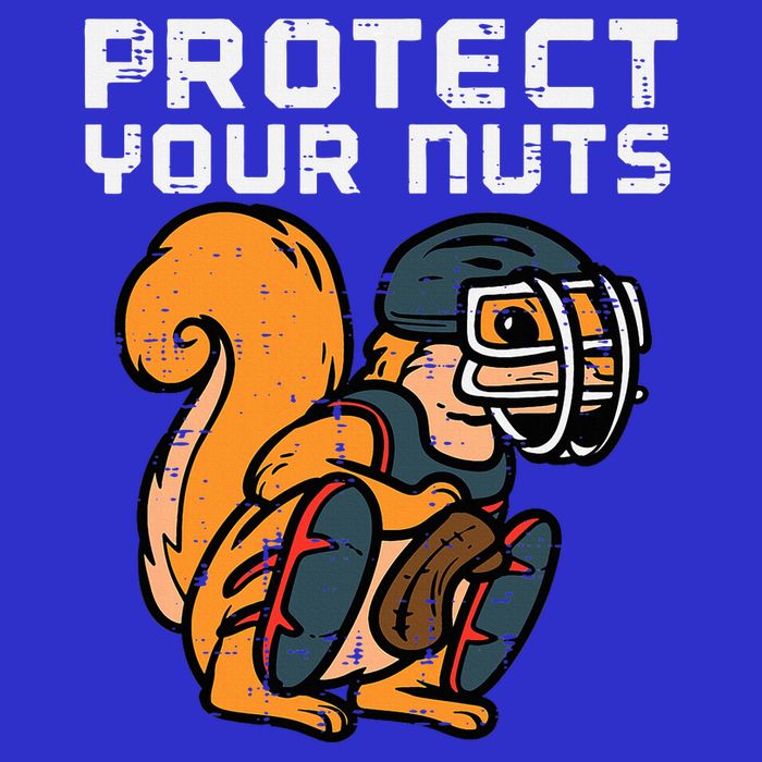 Squirrel Baseball Catcher Protect Your Nuts Long Sleeve Shirt