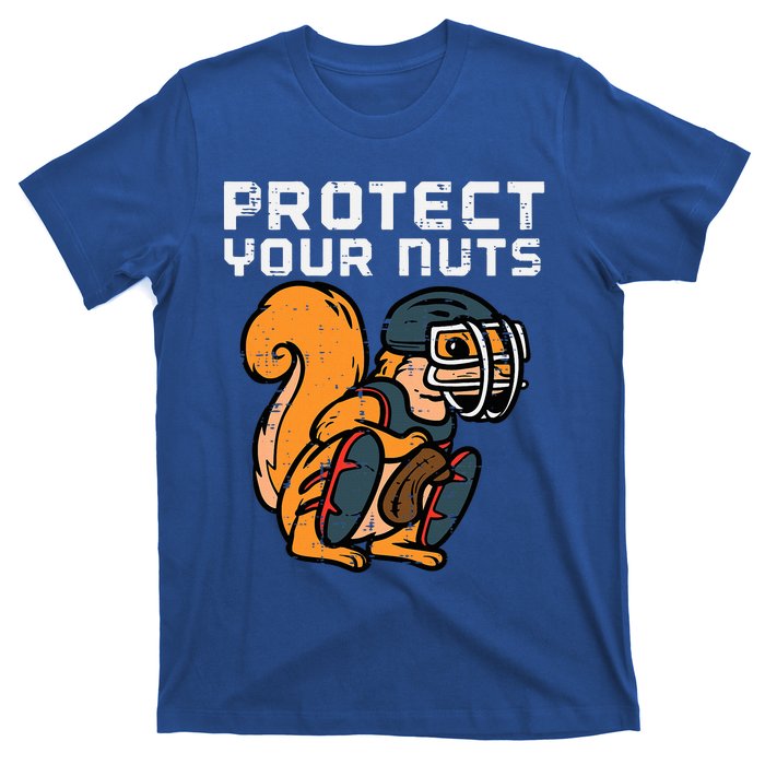 Squirrel Baseball Catcher Protect Your Nuts T-Shirt