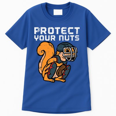 Squirrel Baseball Catcher Protect Your Nuts Tall T-Shirt