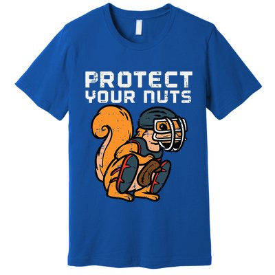 Squirrel Baseball Catcher Protect Your Nuts Premium T-Shirt