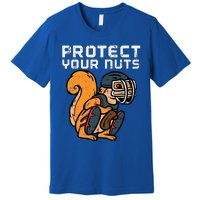 Squirrel Baseball Catcher Protect Your Nuts Premium T-Shirt