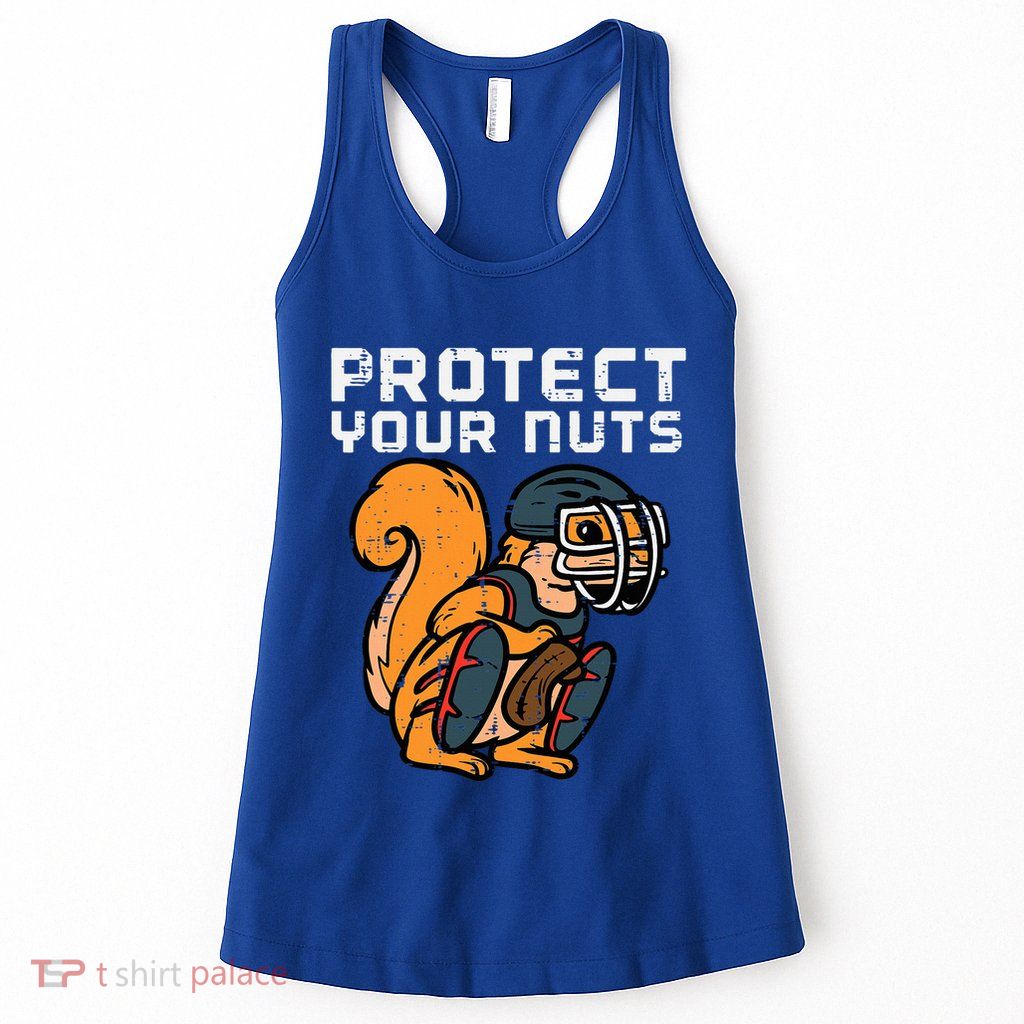 Squirrel Baseball Catcher Protect Your Nuts Womens Tank Top