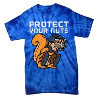 Squirrel Baseball Catcher Protect Your Nuts Tie-Dye T-Shirt