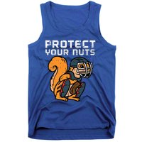 Squirrel Baseball Catcher Protect Your Nuts Tank Top