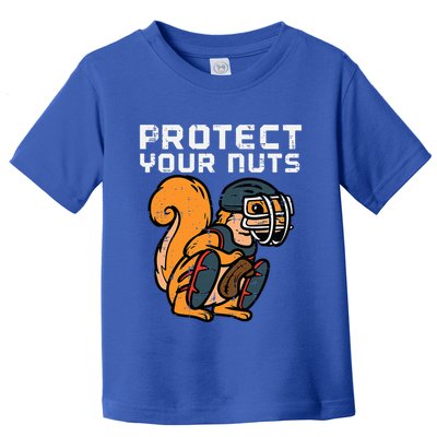Squirrel Baseball Catcher Protect Your Nuts Toddler T-Shirt