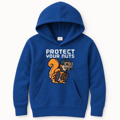 Squirrel Baseball Catcher Protect Your Nuts Kids Hoodie