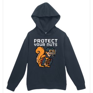 Squirrel Baseball Catcher Protect Your Nuts Urban Pullover Hoodie