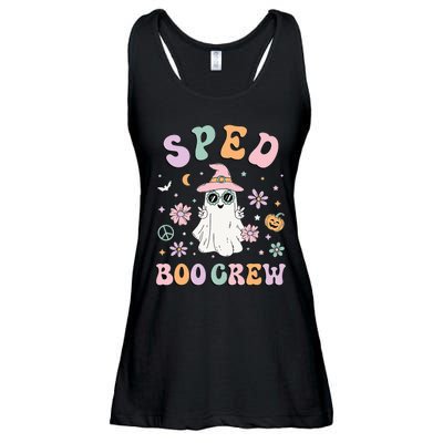 SPED Boo Crew Halloween Floral Ghost Special Ed SPED Teacher Ladies Essential Flowy Tank