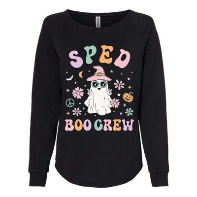 SPED Boo Crew Halloween Floral Ghost Special Ed SPED Teacher Womens California Wash Sweatshirt