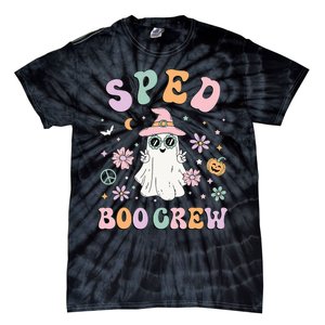 SPED Boo Crew Halloween Floral Ghost Special Ed SPED Teacher Tie-Dye T-Shirt