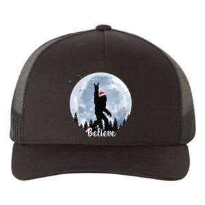 Santa Bigfoot Christmas Rock Roll Sasquatch Believe Xmas Yupoong Adult 5-Panel Trucker Hat