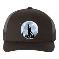 Santa Bigfoot Christmas Rock Roll Sasquatch Believe Xmas Yupoong Adult 5-Panel Trucker Hat