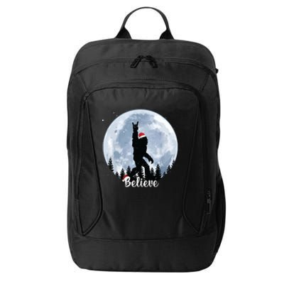 Santa Bigfoot Christmas Rock Roll Sasquatch Believe Xmas City Backpack