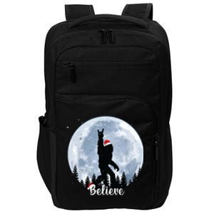 Santa Bigfoot Christmas Rock Roll Sasquatch Believe Xmas Impact Tech Backpack