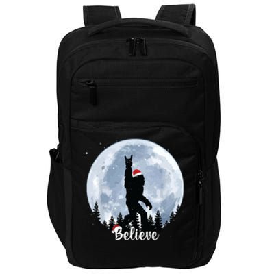 Santa Bigfoot Christmas Rock Roll Sasquatch Believe Xmas Impact Tech Backpack