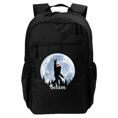 Santa Bigfoot Christmas Rock Roll Sasquatch Believe Xmas Daily Commute Backpack