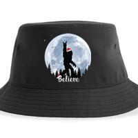 Santa Bigfoot Christmas Rock Roll Sasquatch Believe Xmas Sustainable Bucket Hat