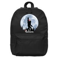 Santa Bigfoot Christmas Rock Roll Sasquatch Believe Xmas 16 in Basic Backpack